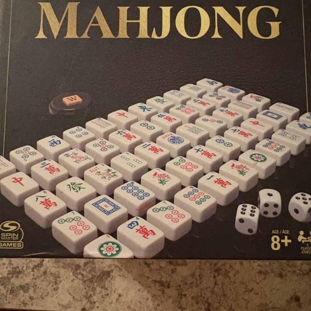 Mahjong Set - White with Multicolor Tiles